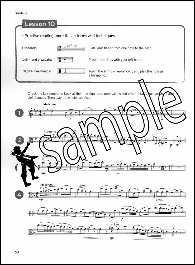 3rd sample page from Trinity College London Viola Sight Reading Grades 6-8
