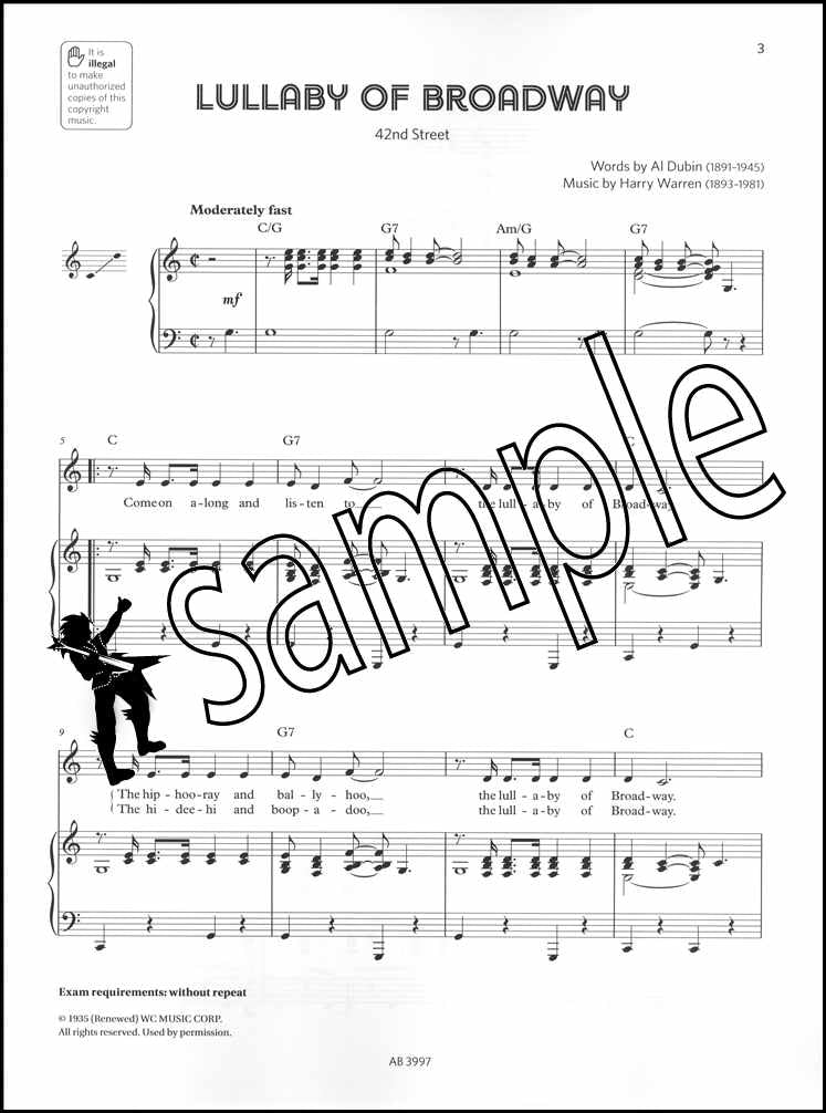 1st sample page from The ABRSM Singing for Musical Theatre Songbook Grade 4