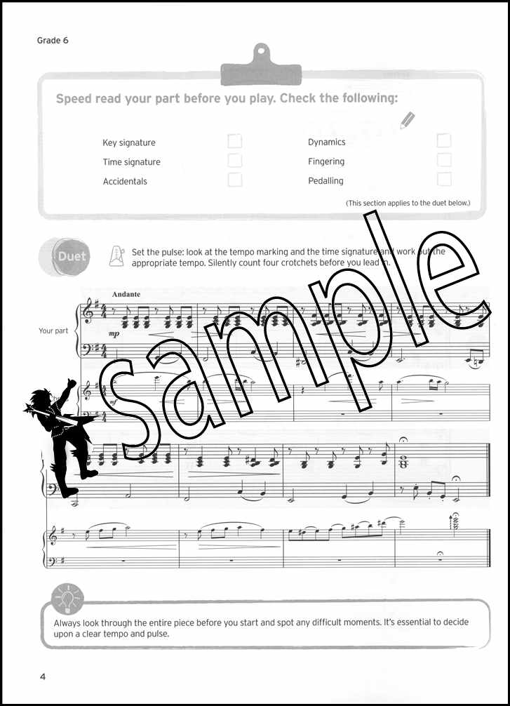 1st sample page from Trinity College London Sight Reading Piano Grades 6-8