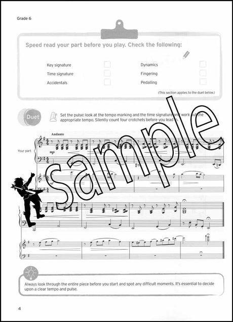 1st sample page from Trinity College London Sight Reading Piano Grades 6-8