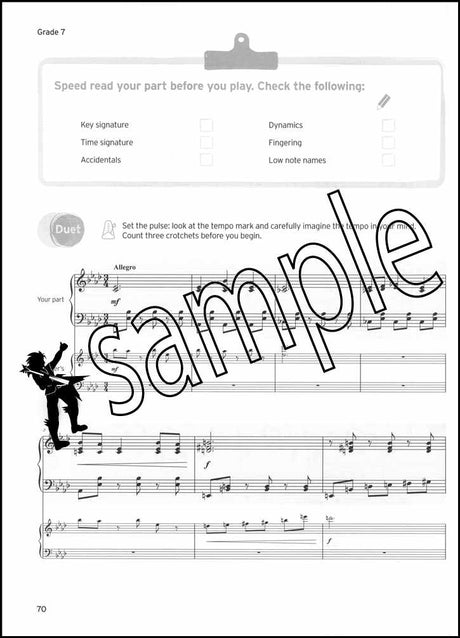 2nd sample page from Trinity College London Sight Reading Piano Grades 6-8