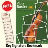 front cover of Viola Basics together with free Alto Clef bookmark