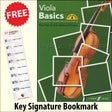 front cover of Viola Basics together with free Alto Clef bookmark