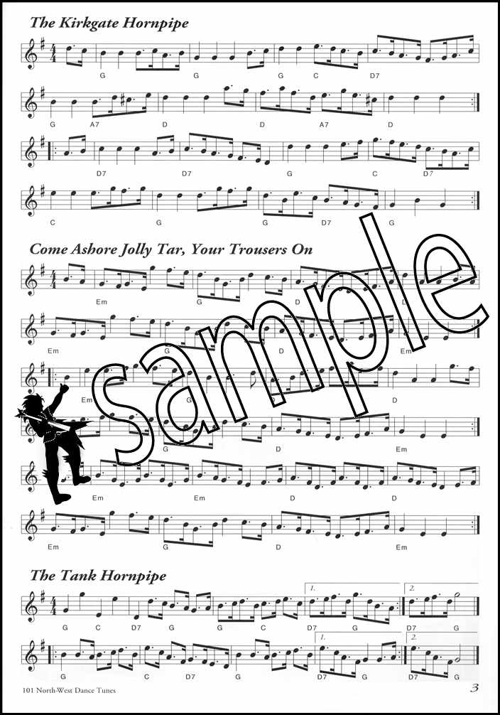 1st sample page from 101 North-West Dance Tunes