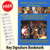 front cover of Mally's Session Selection together with free Treble Clef bookmark