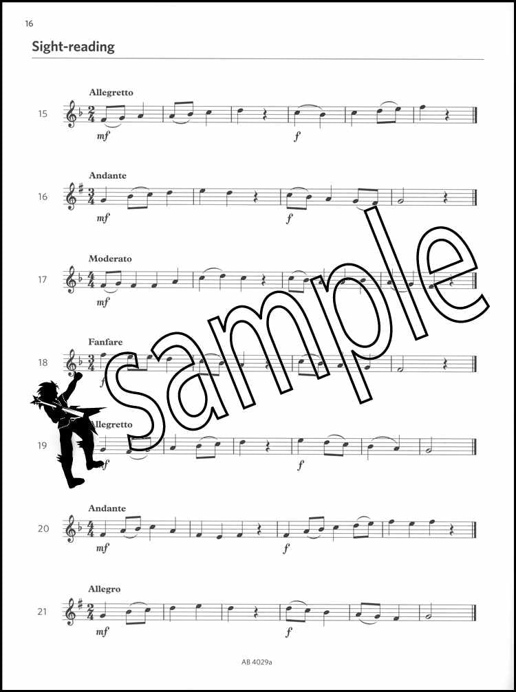 3rd sample page from ABRSM Flute Exam Pack Grade 1 from 2022