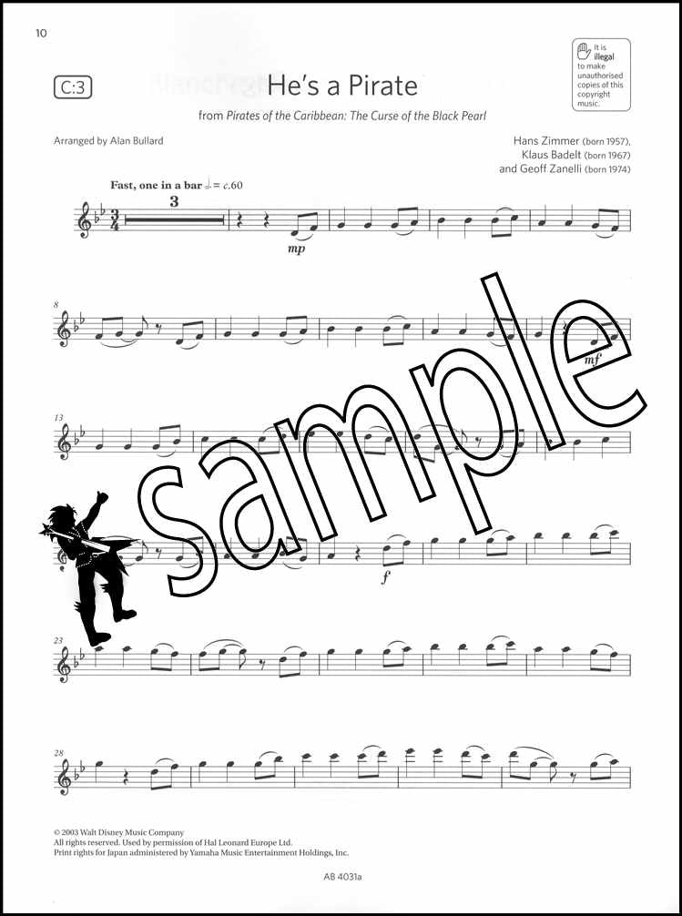 2nd sample page from ABRSM Flute Exam Pack Grade 3 from 2022