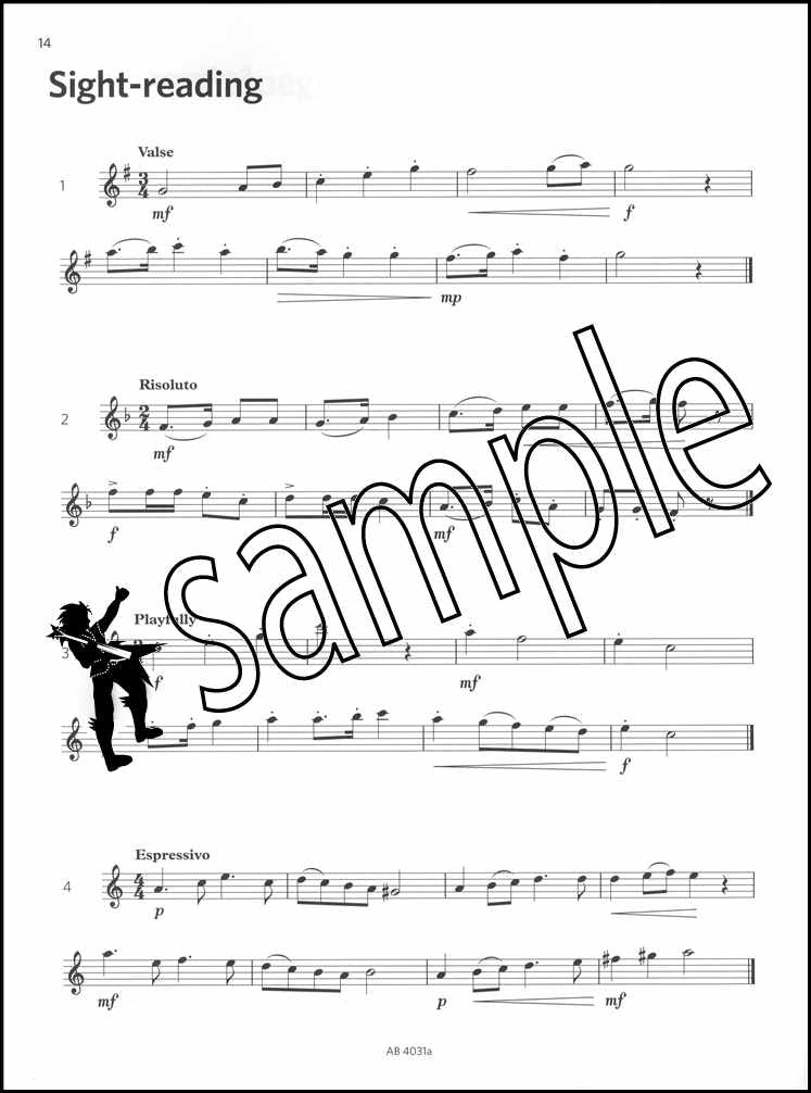 3rd sample page from ABRSM Flute Exam Pack Grade 3 from 2022