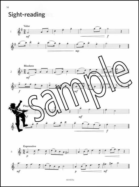 3rd sample page from ABRSM Flute Exam Pack Grade 3 from 2022