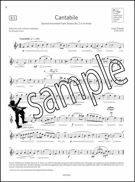 2nd sample page from ABRSM Flute Exam Pack Grade 4 from 2022