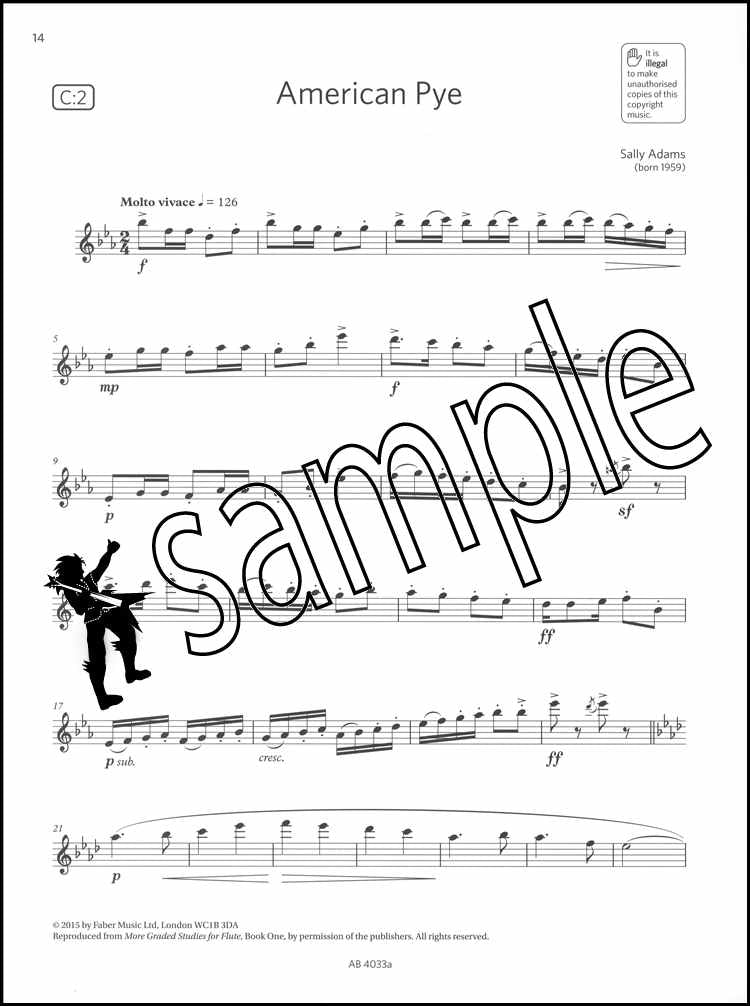 2nd sample page from ABRSM Flute Exam Pack Grade 5 from 2022