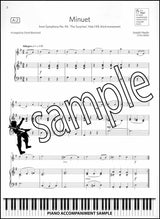 piano accompaniment sample page from ABRSM Flute Exam Pieces Grade 1 from 2022