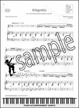 piano accompaniment sample page from ABRSM Flute Exam Pieces Grade 6 from 2022