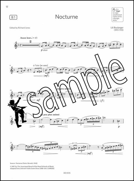 2nd sample page from ABRSM Flute Exam Pieces Grade 7 from 2022