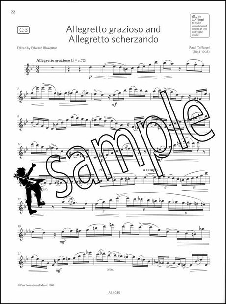 3rd sample page from ABRSM Flute Exam Pieces Grade 7 from 2022