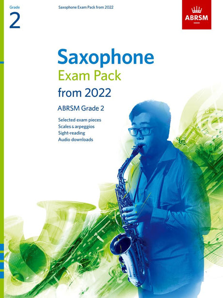 front cover of ABRSM Saxophone Exam Pack Grade 2 from 2022