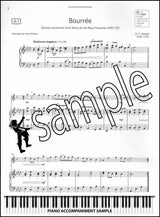 piano accompaniment sample page from ABRSM Saxophone Exam Pack Grade 2 from 2022