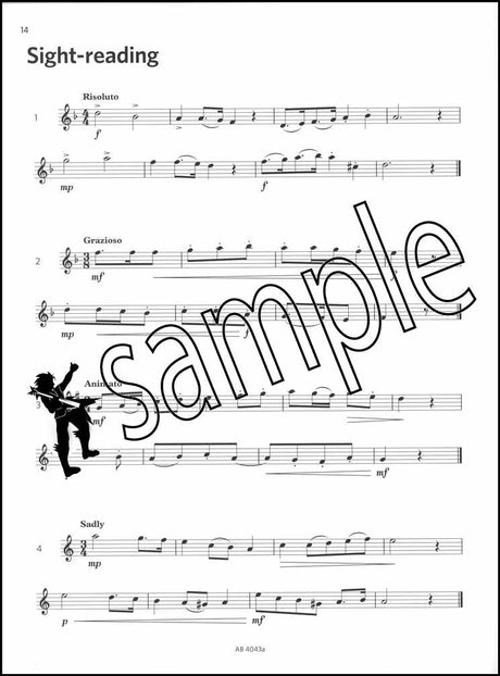 3rd sample page from ABRSM Saxophone Exam Pack Grade 3 from 2022