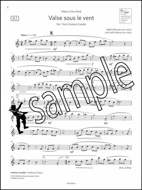 1st sample page from ABRSM Saxophone Exam Pack Grade 4 from 2022