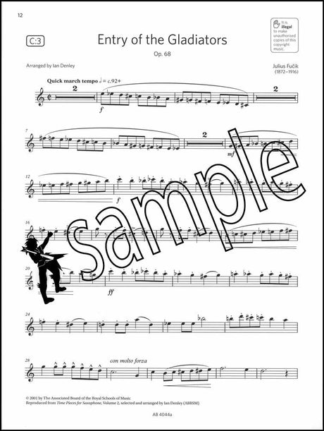 2nd sample page from ABRSM Saxophone Exam Pack Grade 4 from 2022