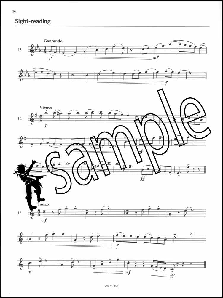 3rd sample page from ABRSM Saxophone Exam Pack Grade 5 from 2022