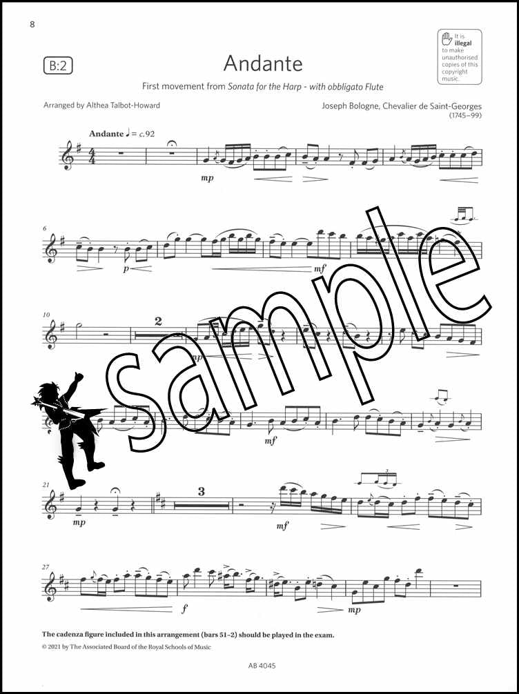 2nd sample page from ABRSM Saxophone Exam Pieces Grade 5 from 2022