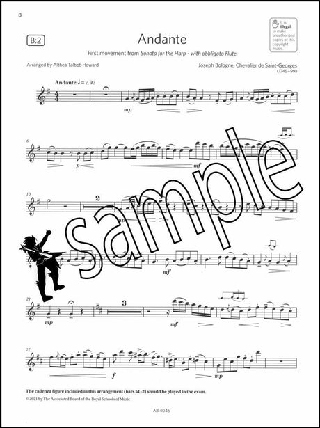 2nd sample page from ABRSM Saxophone Exam Pieces Grade 5 from 2022