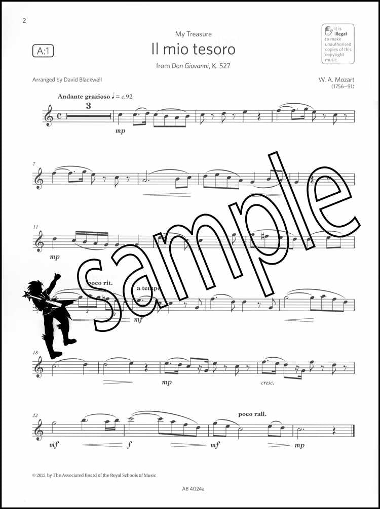 1st sample page from ABRSM Clarinet Exam Pack Grade 3 from 2022