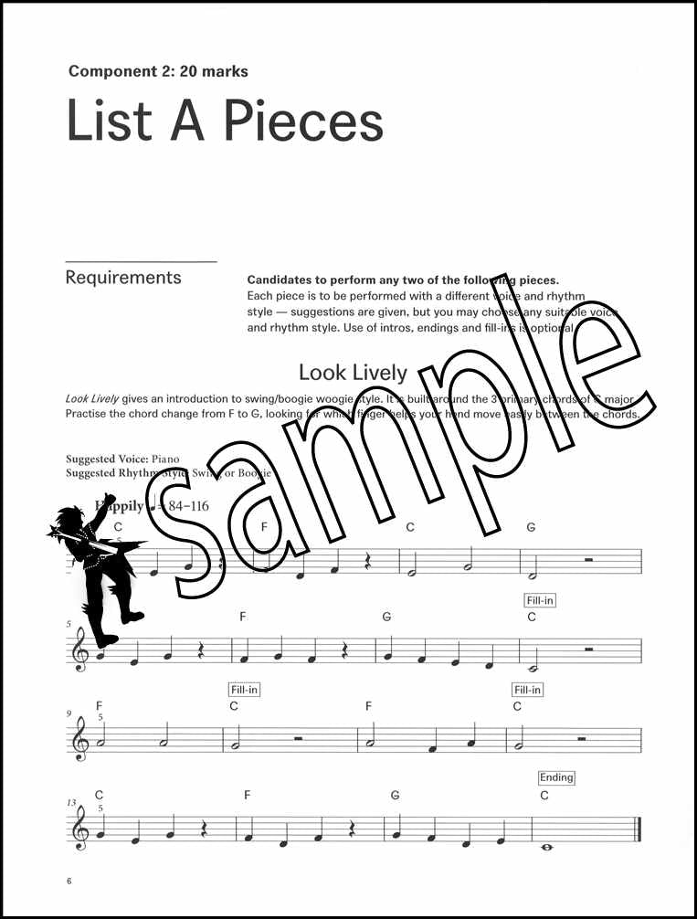 1st sample page from The London College of Music Electronic Keyboard Handbook Step 1