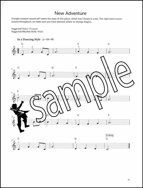 3rd sample page from The London College of Music Electronic Keyboard Handbook Step 1