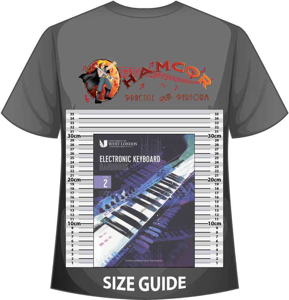 front cover of The London College of Music Electronic Keyboard Handbook Step 2 on a size guide