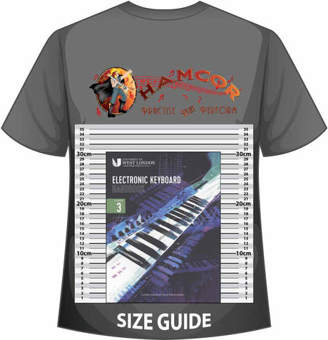 front cover of The London College of Music Electronic Keyboard Handbook Grade 3 on a size guide