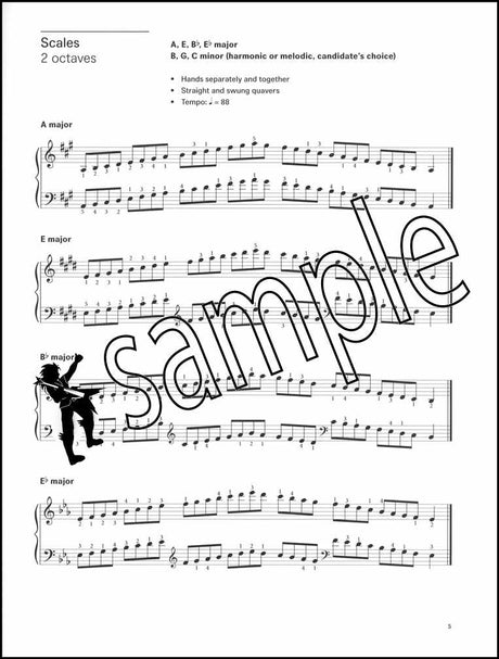 1st sample page from The London College of Music Electronic Keyboard Handbook Grade 4