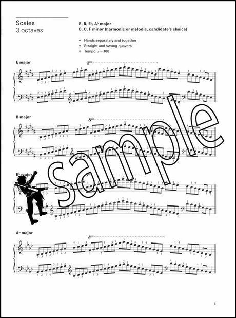 1st sample page from The London College of Music Electronic Keyboard Handbook Grade 5