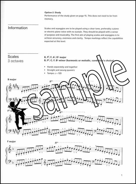 1st sample page from The London College of Music Electronic Keyboard Handbook Grade 6