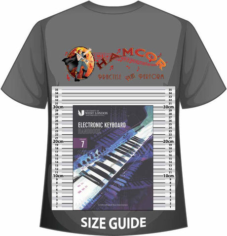 front cover of The London College of Music Electronic Keyboard Handbook Grade 7 on a size guide