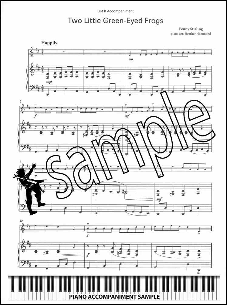 piano accompaniment sample page from London College of Music Violin Handbook Step 1 from 2021