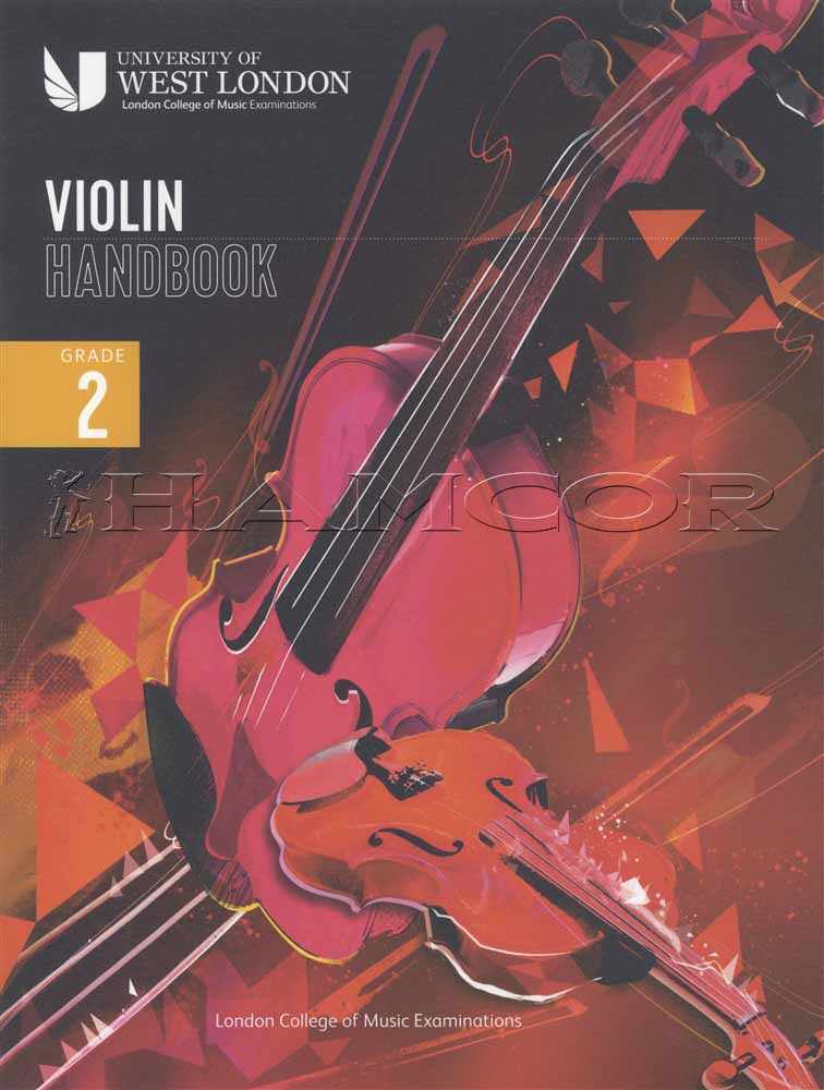 front cover of London College of Music Violin Handbook Grade 2 from 2021