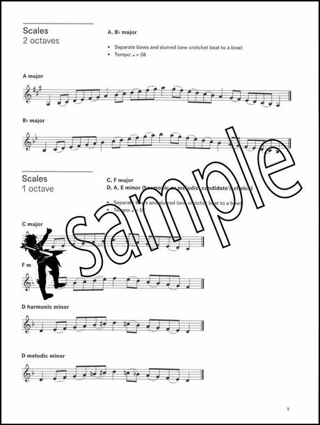 1st sample page from London College of Music Violin Handbook Grade 2 from 2021