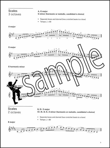 1st sample page from London College of Music Violin Handbook Grade 5 from 2021