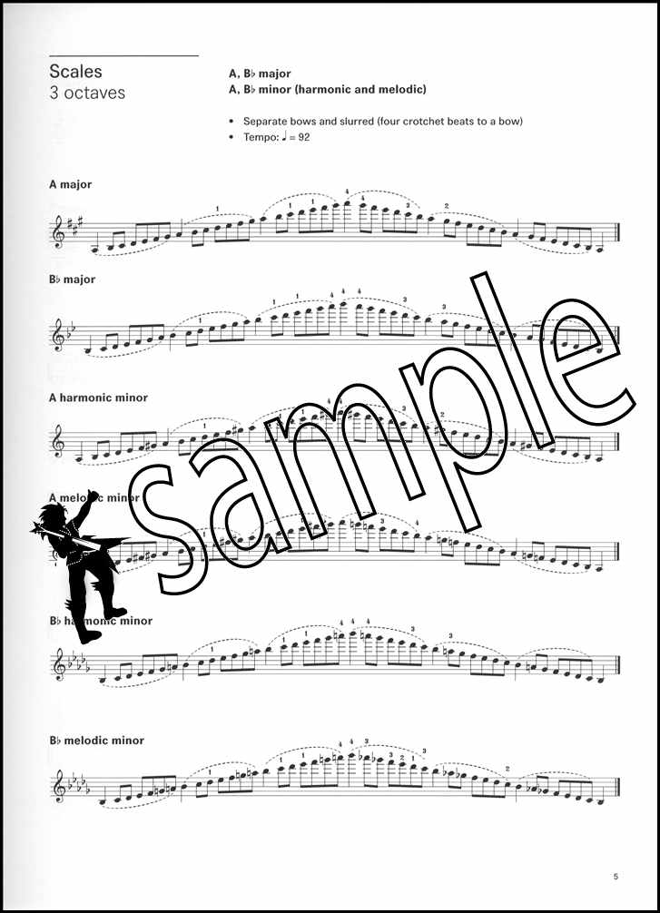 1st sample page from London College of Music Violin Handbook Grade 6 from 2021