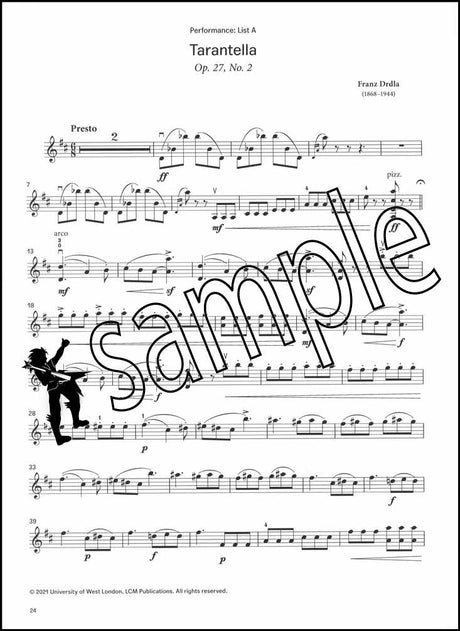 2nd sample page from London College of Music Violin Handbook Grade 6 from 2021