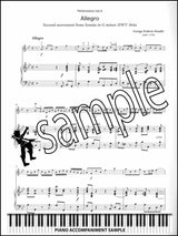 piano accompaniment sample page from London College of Music Violin Handbook Grade 6 from 2021