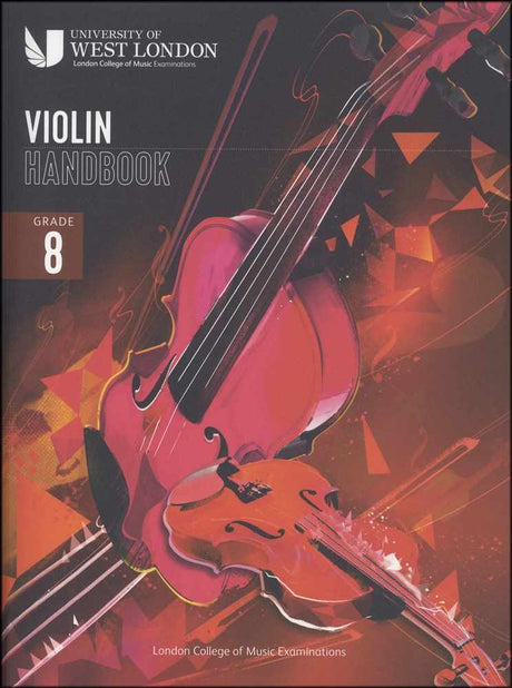 front cover of London College of Music Violin Handbook Grade 8 from 2021