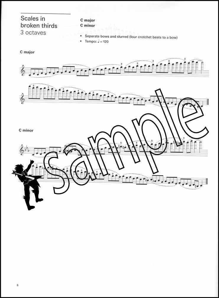 1st sample page from London College of Music Violin Handbook Grade 8 from 2021