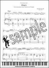 piano accompaniment sample page from London College of Music Violin Handbook Grade 8 from 2021