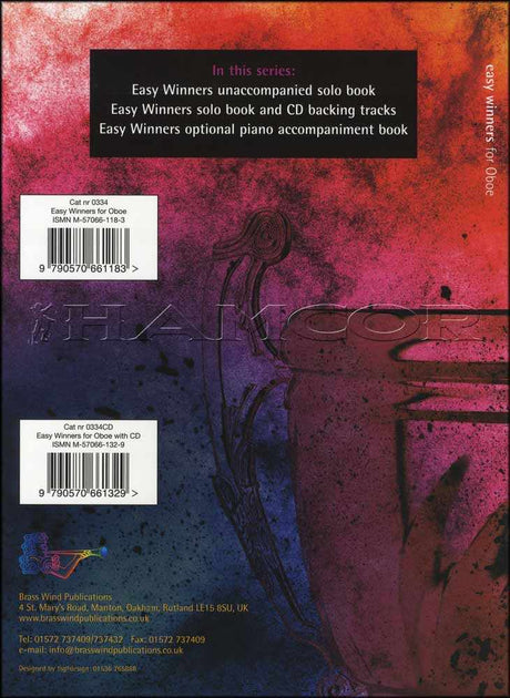 back cover of Easy Winners for Oboe Book Only