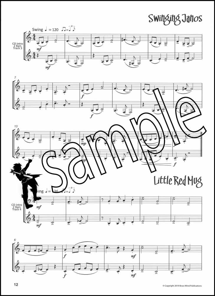2nd sample page from JazzFX Solos for Clarinet Book/CD by Dave Gale