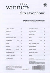 front cover of Easy Winners Piano Accompaniment for Alto Saxophone