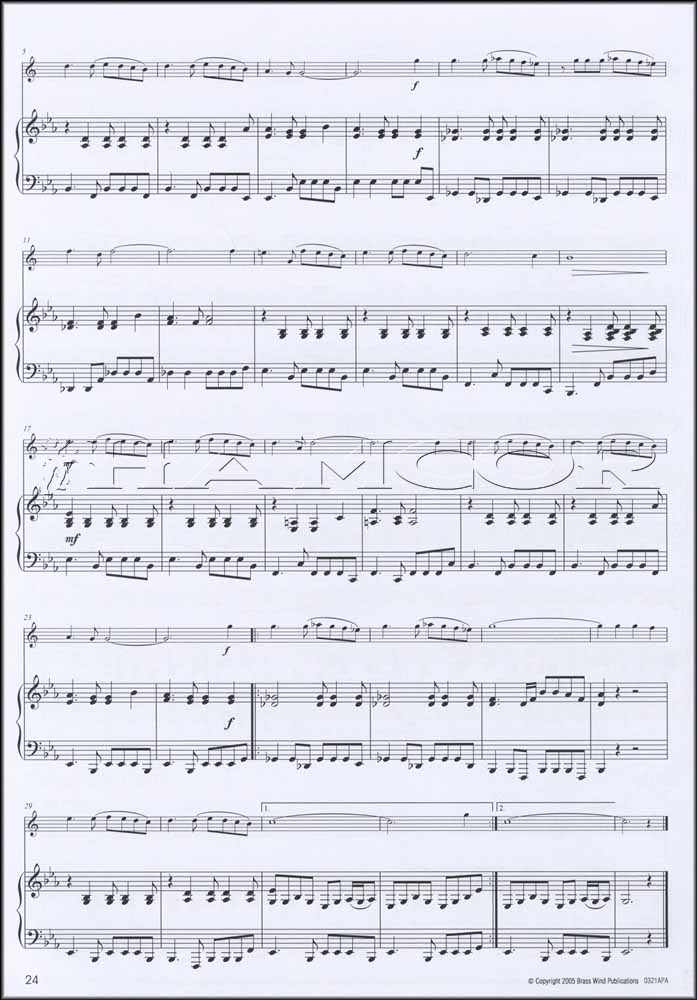 back cover of Easy Winners Piano Accompaniment for Alto Saxophone